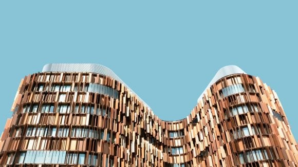 Curved Copper Building